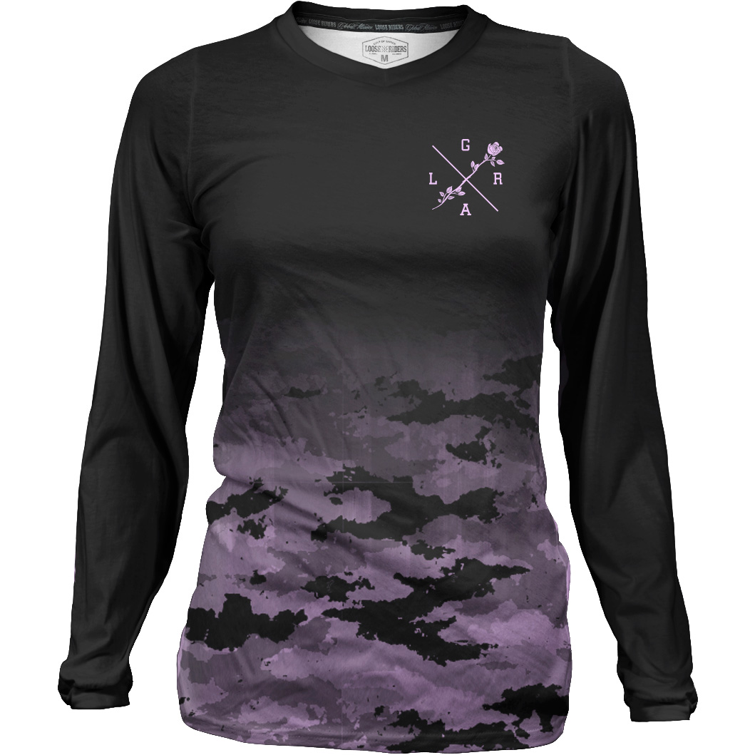 Picture of Loose Riders Cult Of Shred Long Sleeve Jersey Women - Lilac Camo