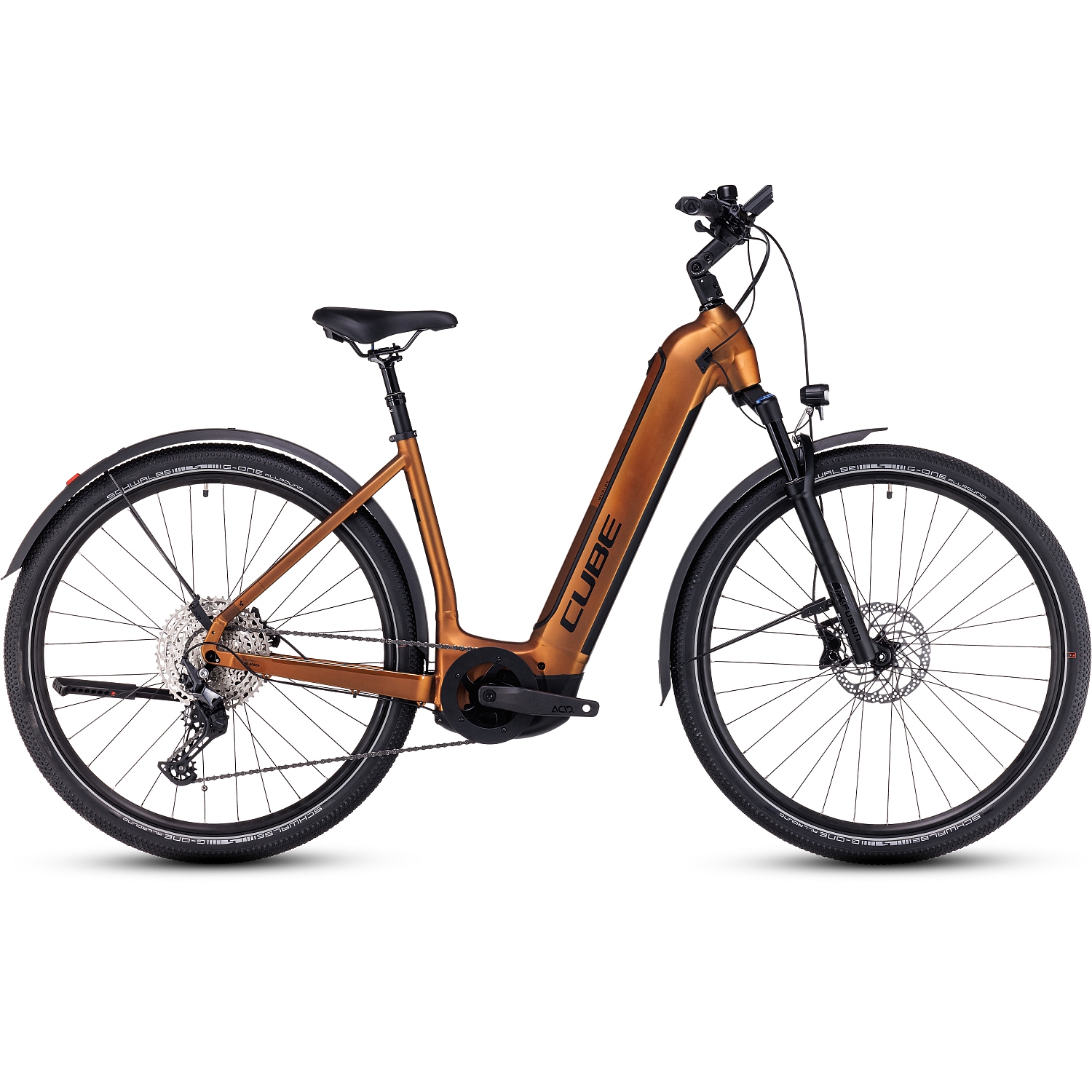 Picture of CUBE NURIDE HYBRID EXC 625 Allroad - Easy Entry Electric Bike - 2023 - caramel / black