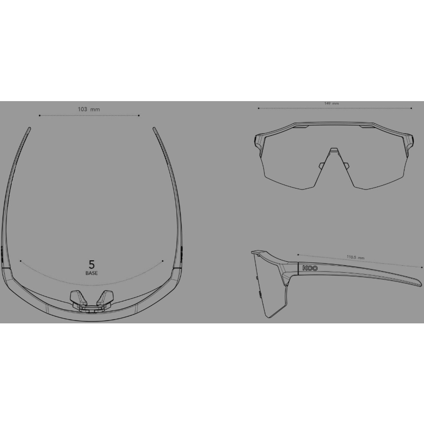 KOO Alibi Sunglasses - Large | Harbor Blue Matt - Copper Mirror