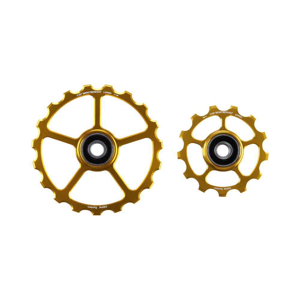 Picture of CeramicSpeed Replacement Derailleur Pulleys - OSPW | 13/19 Teeth - gold