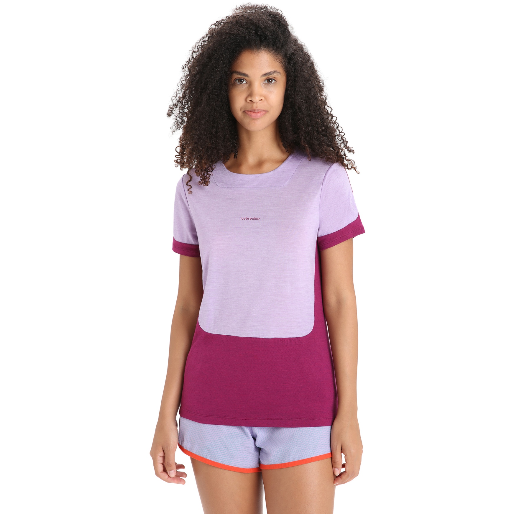 Foto de Icebreaker Camiseta Mujer - ZoneKnit™ - Purple Gaze/Go Berry