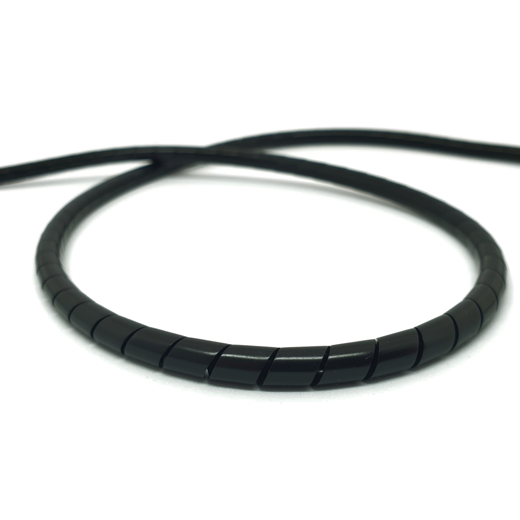 Image of capgo Blue Line Spiral Wrap for Outer Cable / Wire Organization - 2000 mm - black