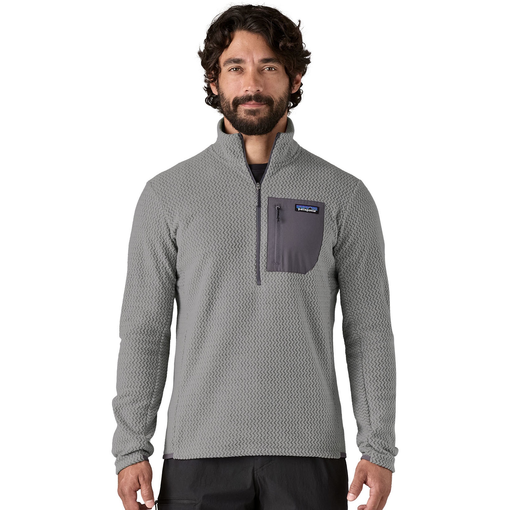 Photo produit de Patagonia Pullover Polaire Homme - R1 Air Zip Neck - Forever Grey