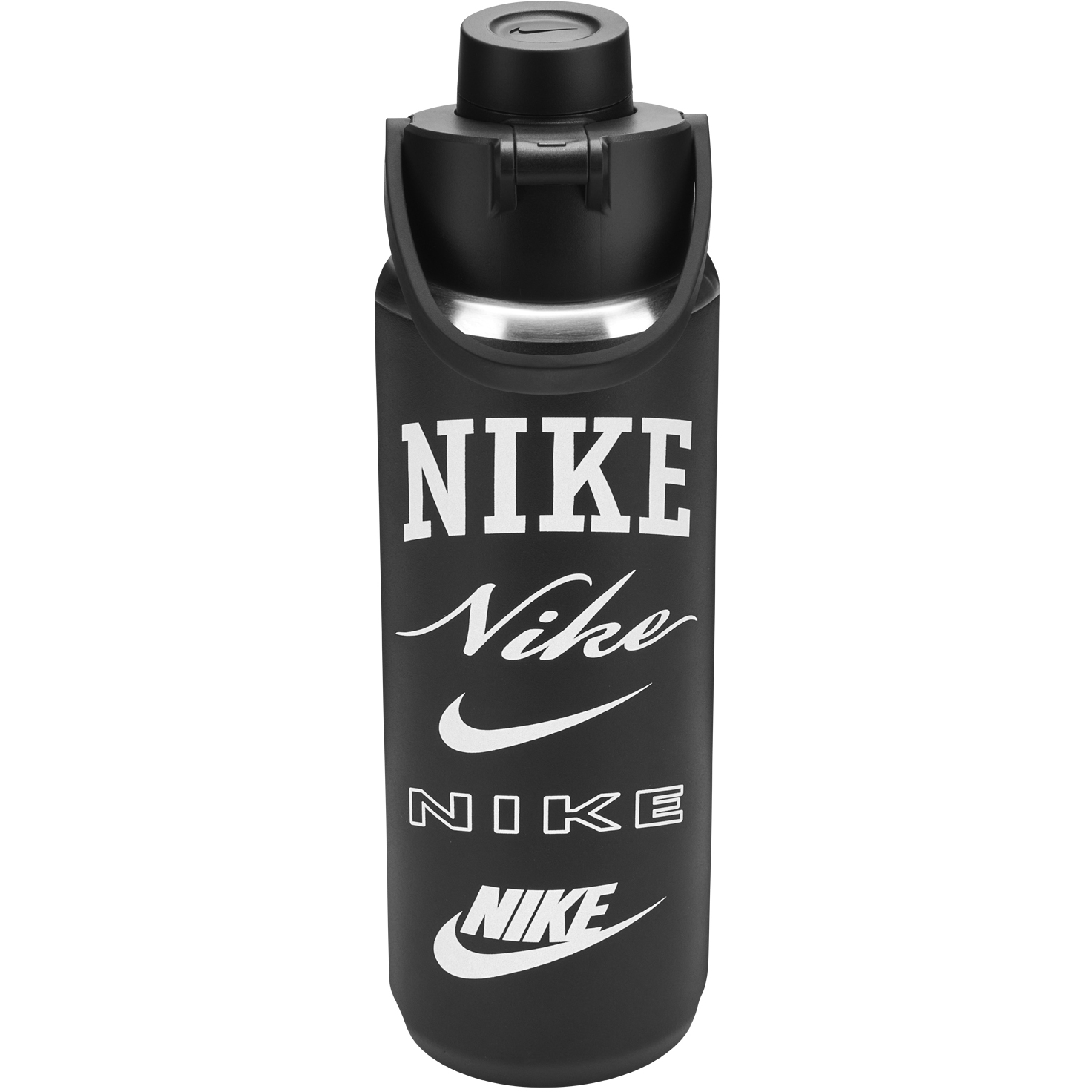 Produktbild von Nike Edelstahl Recharge Trinkflasche 24 oz / 709ml - schwarz/schwarz/weiß/weiß 087