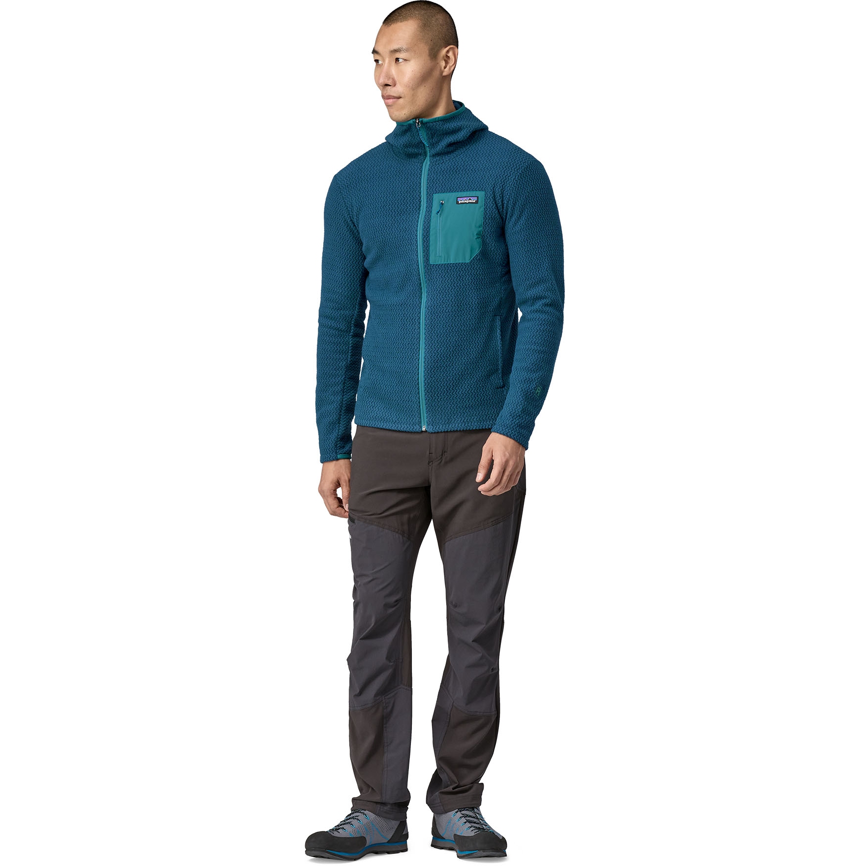 Patagonia R1 Air Full-Zip hoodie, Passage Blue - MTBIKER Patagonia R1 Air Full-Zip hoodie, Passage Blue - MTBIKER