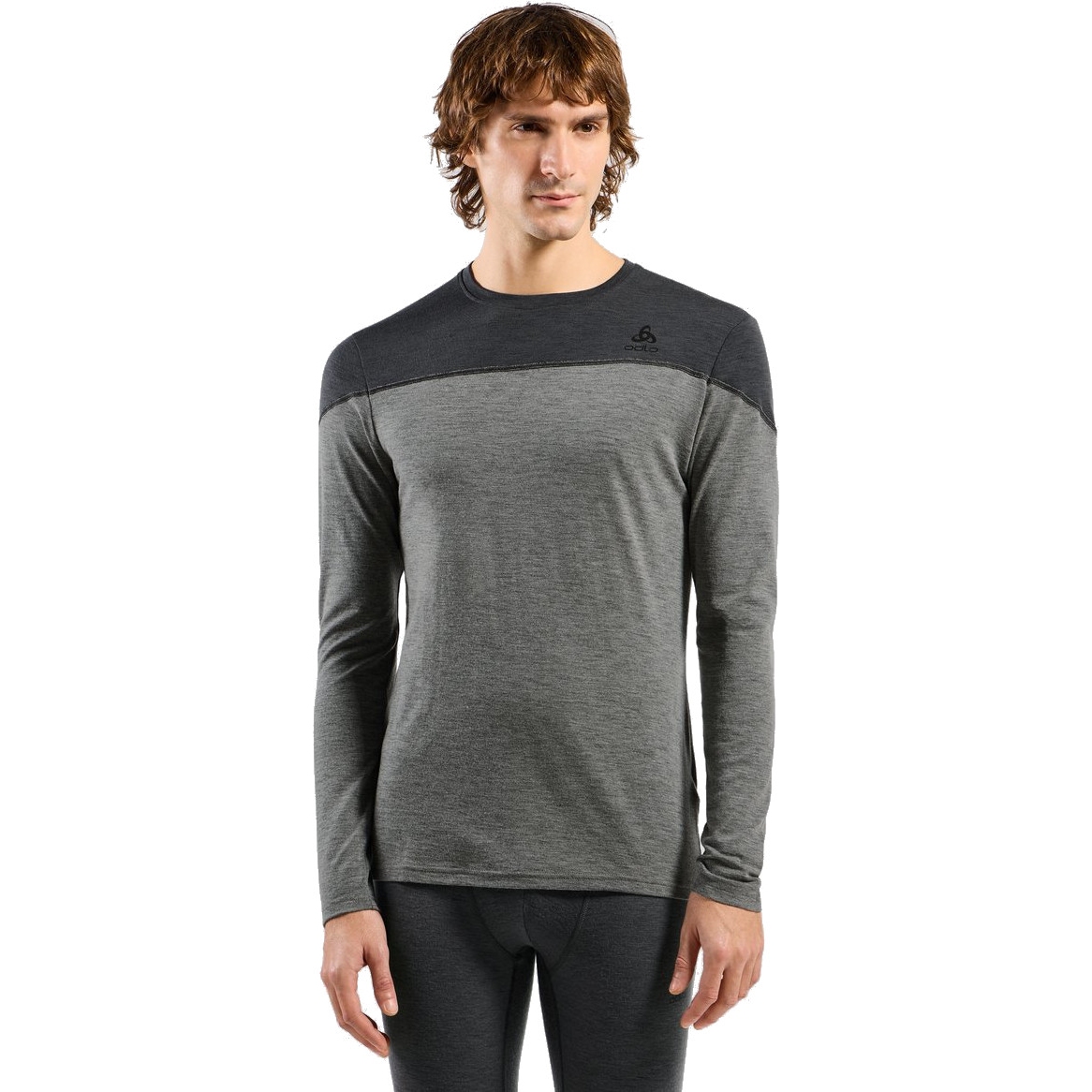 Immagine di Odlo Maglia Intima Maniche Lunghe Uomo - Revelstoke Performance Wool Warm - dark grey melange