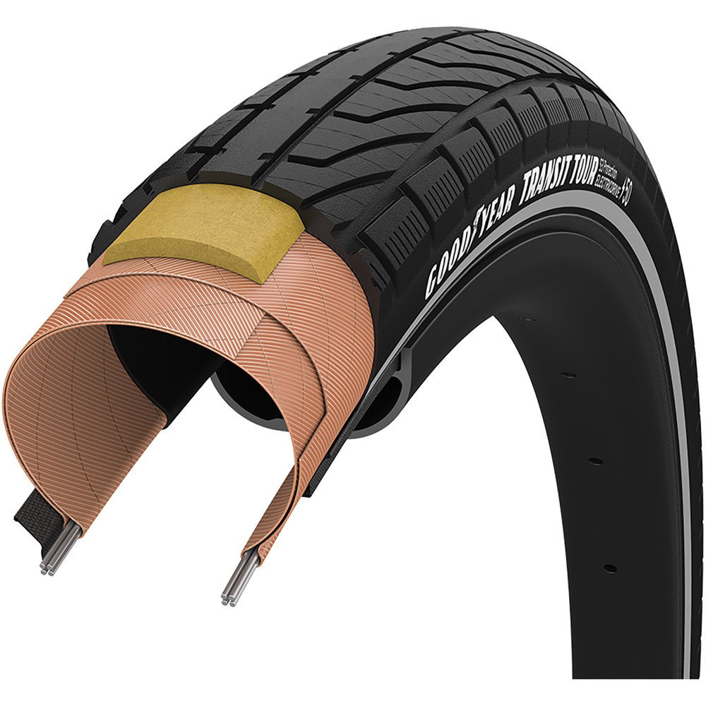 Шина для электровелосипеда Goodyear Transit Tour TT S3 - ECE-R75 - 30-622 - черная