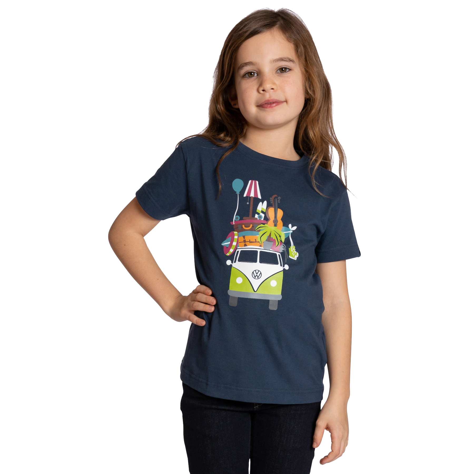 Picture of Elkline HUCKEPACK Kids&#039; T-Shirt - Licensed by VW - darkblue