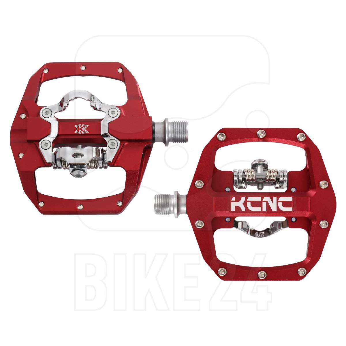 Productfoto van KCNC FR TRAP Clipless Pedal with Steel Axle - red