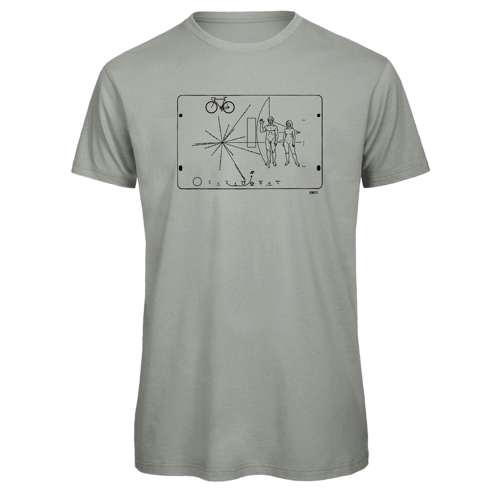 Produktbild von RTTshirts Fahrrad T-Shirt Pioneer - hellgrau