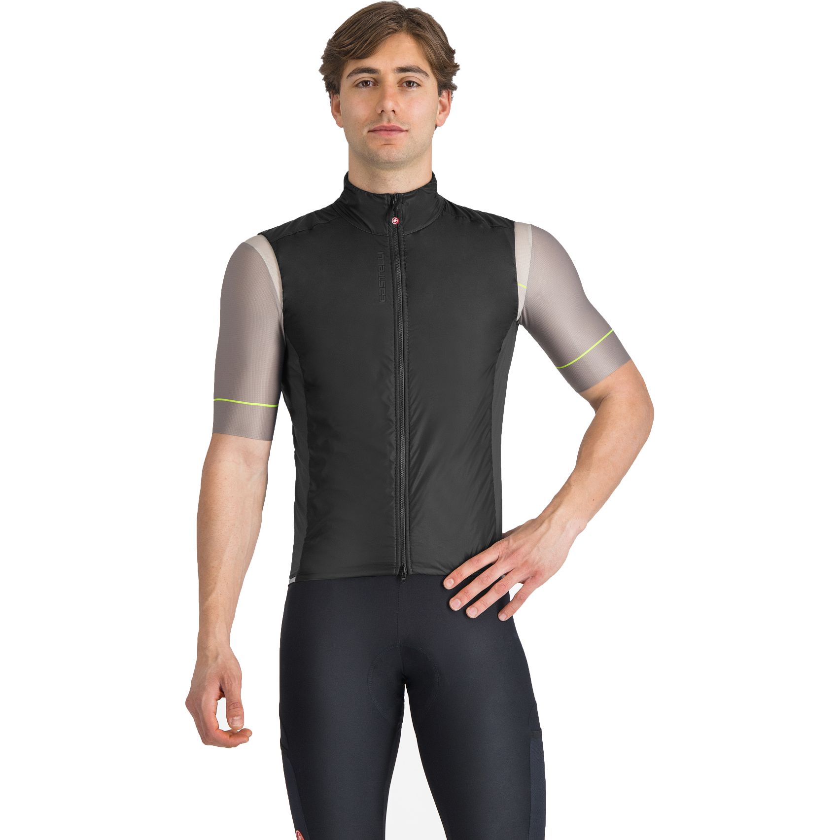 Мужской жилет Castelli Fly Direct - светло-черный/темно-серый 085