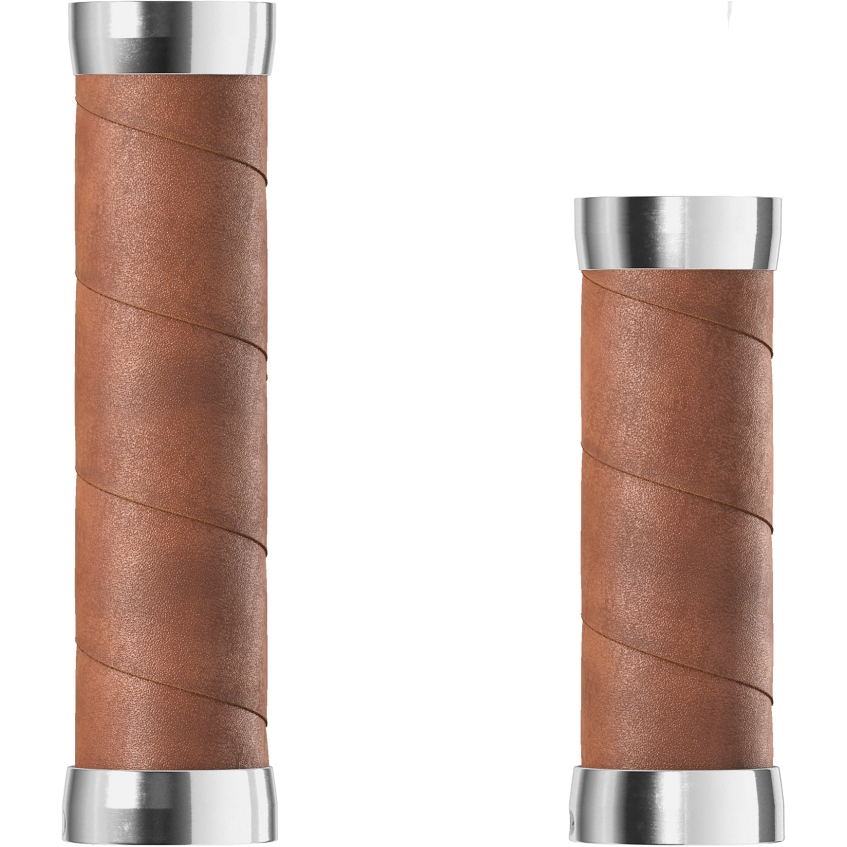 Picture of Brooks Slender Leather Grips for Twist Shifter - 130/100mm - dark tan