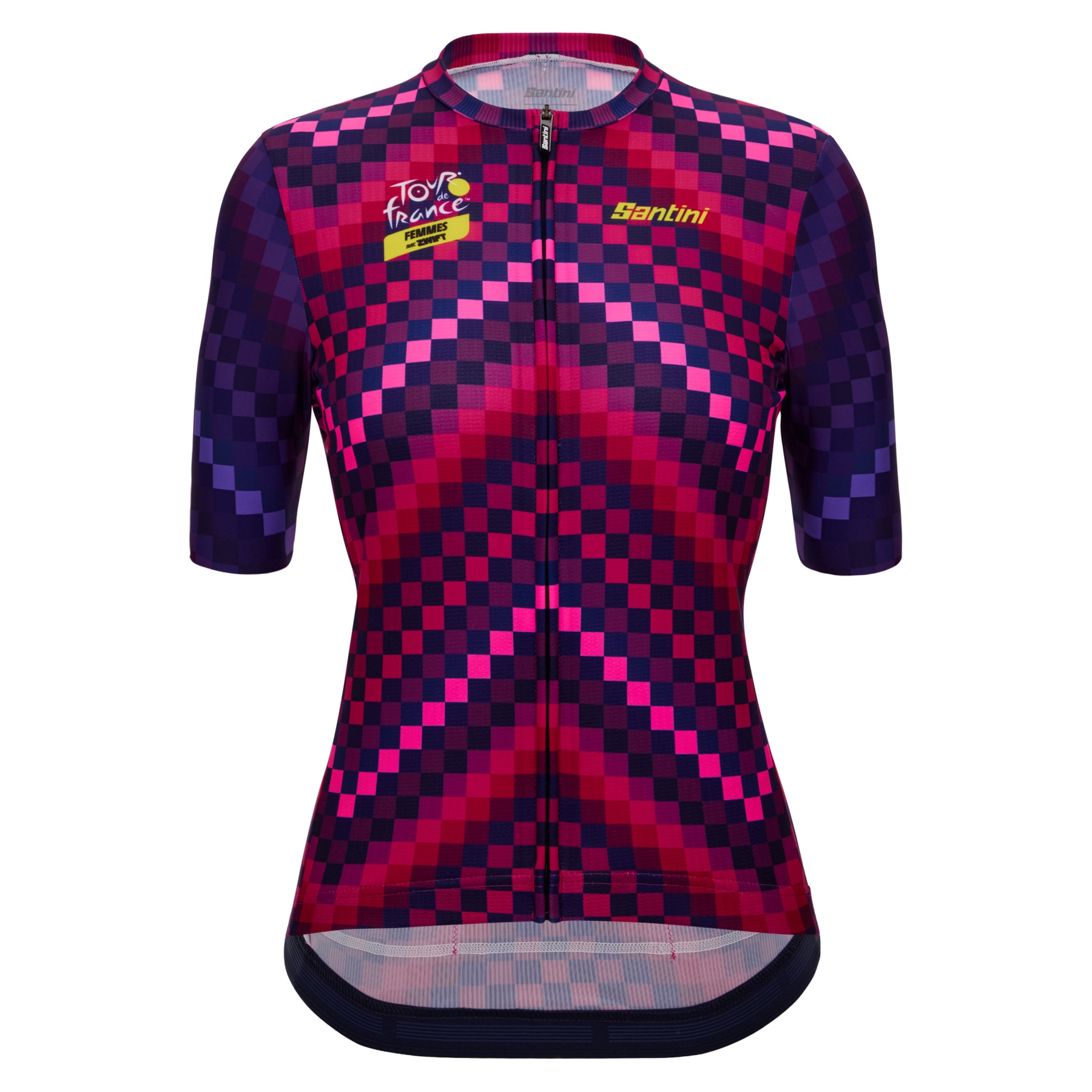 Produktbild von Santini Tourmalet Damen Kurzarmtrikot - Tour de France™ Femmes avec Zwift 2023 Collection - RE940L75CTMT3TDF - print