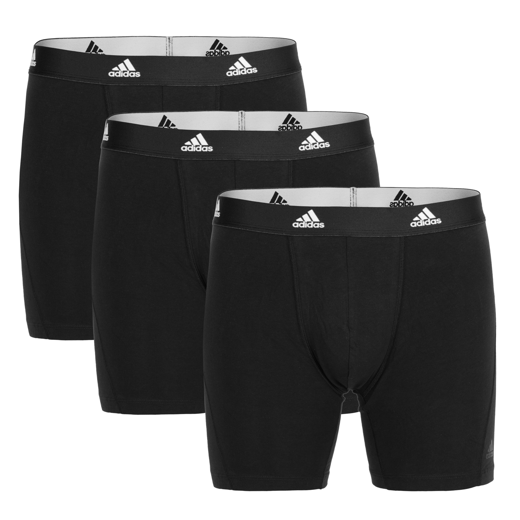 adidas Sports Underwear Active Flex Cotton Boxershorts Herren 3 Pack 000 schwarz