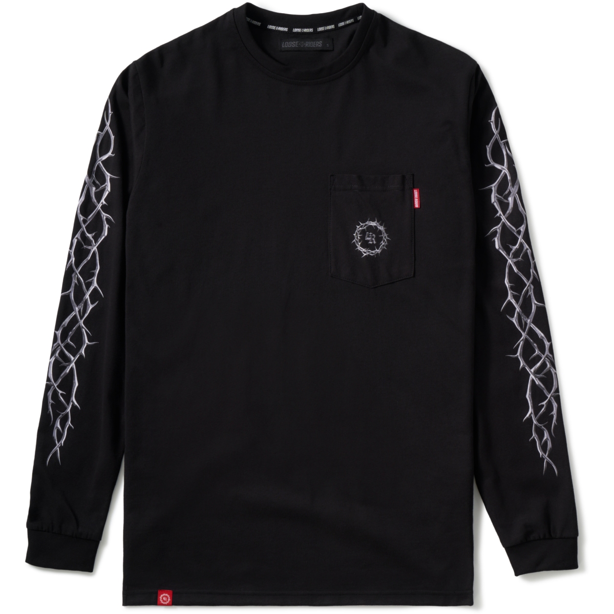 Image of Loose Riders Thorns Tech Longsleeve Tee Men - Thorns Black