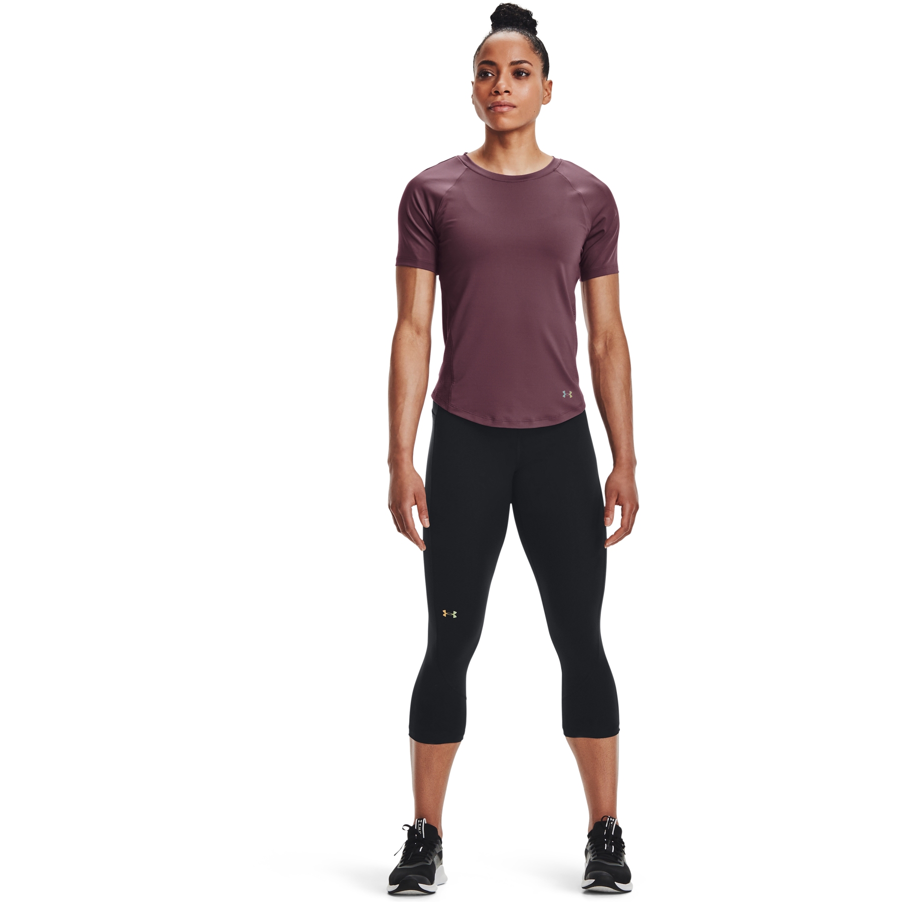 Under Armour UA Rush™ Mesh Top Women - Ash Plum/Metallic Silver