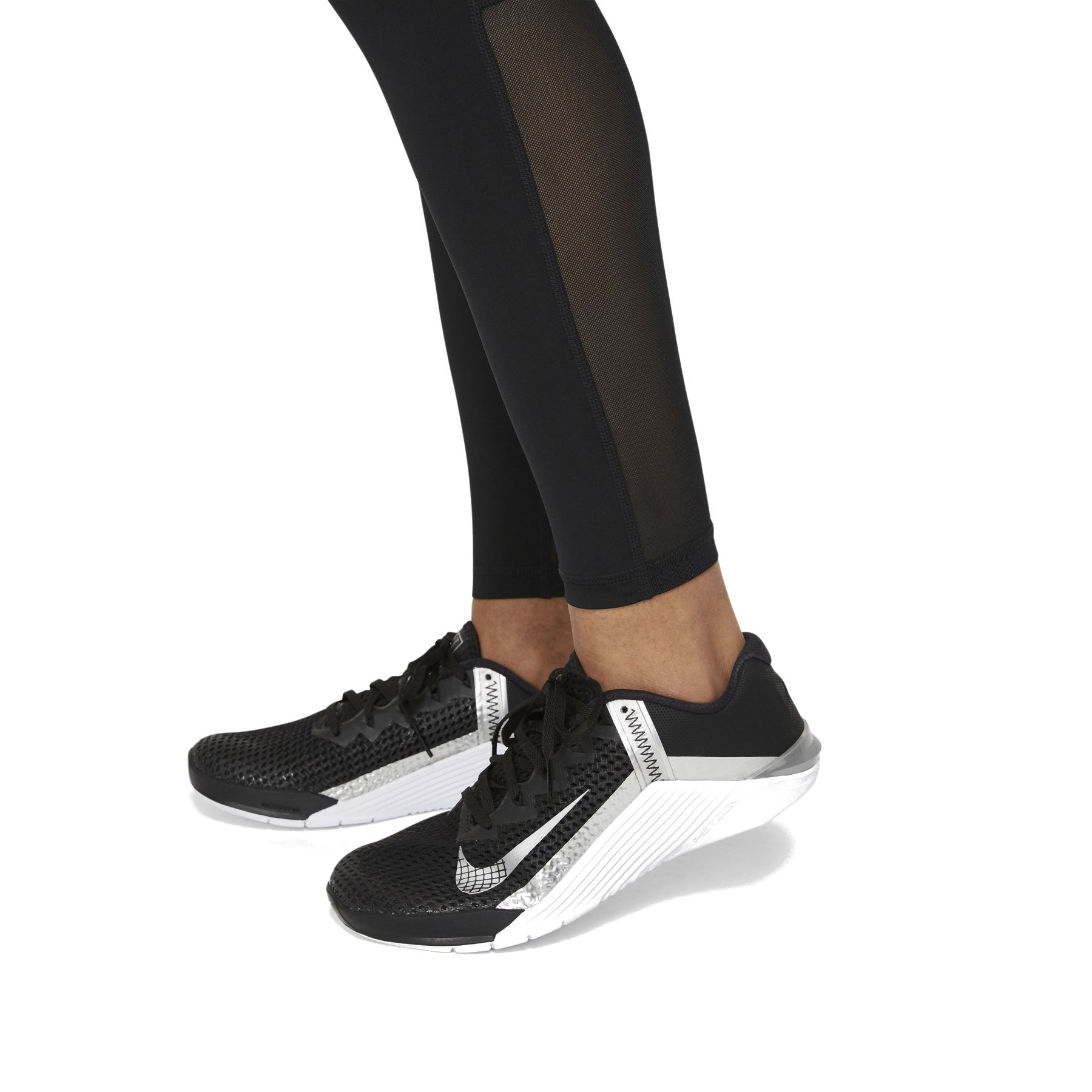 Nike Women Pro Tights - Black/Black/White, Medium : : Fashion
