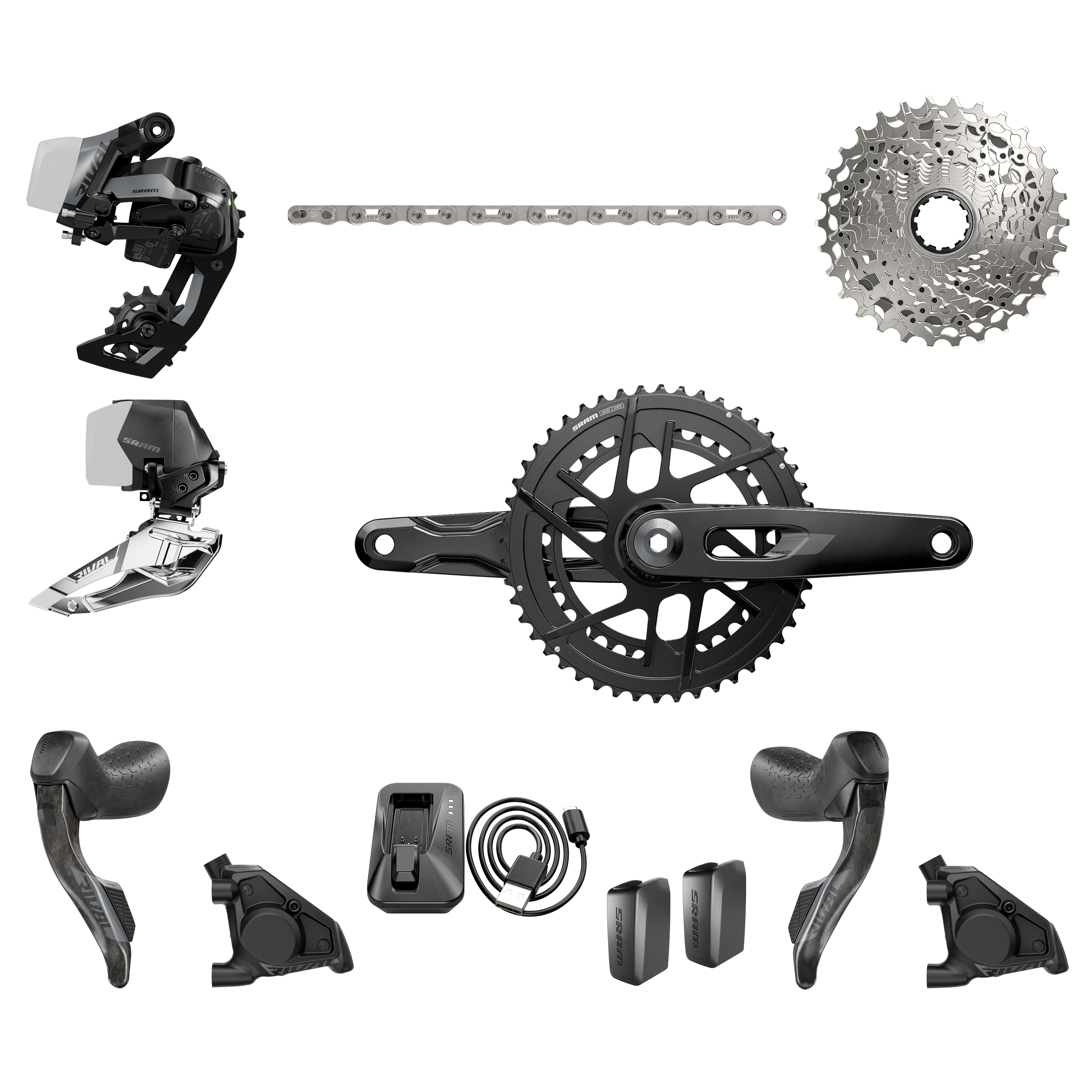 Photo produit de SRAM Groupe de Dérailleur RIVAL AXS | 2x12 Vitesses | E1