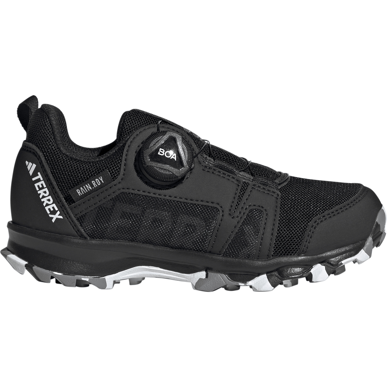 Picture of adidas TERREX Agravic Boa Rain.RDY Trail Running Shoes Kids - core black/white/grey thunder HQ3496