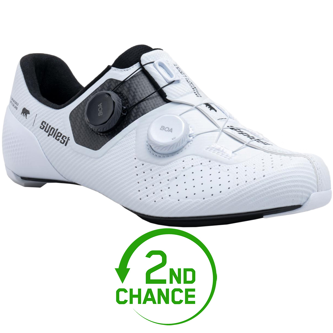 Foto de Suplest Zapatillas Ciclismo Carretera - Road Pro - blanco 01.089 - Producto Reacondicionado