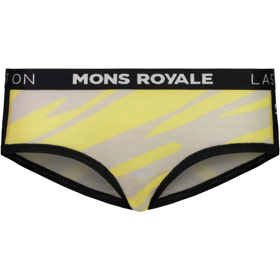 Produktbild von Mons Royale Sylvia Boyleg Panties Damen - limelight camo / schwarz