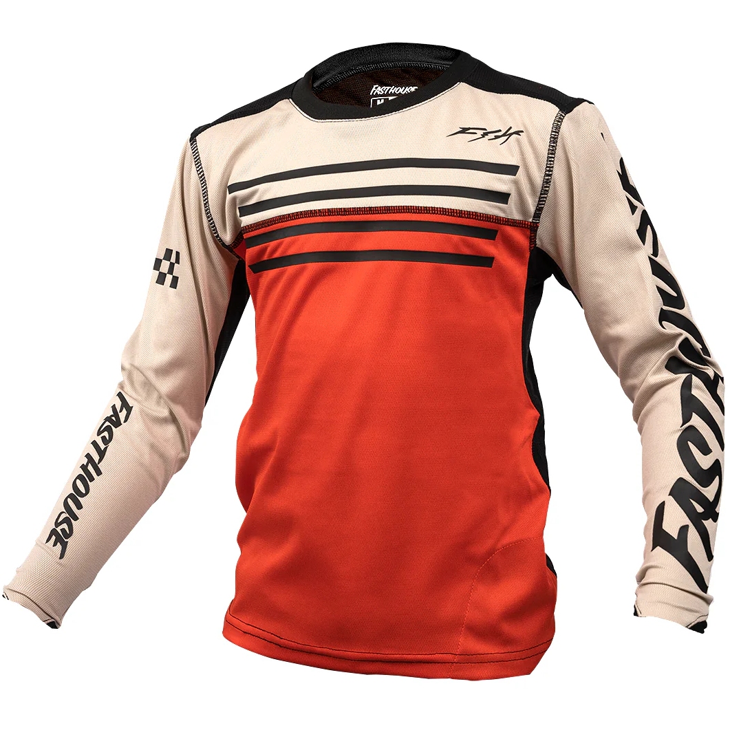 Foto de Fasthouse Maillot de Manga Larga Jóvenes - Alloy Sidewinder - Cream/Red