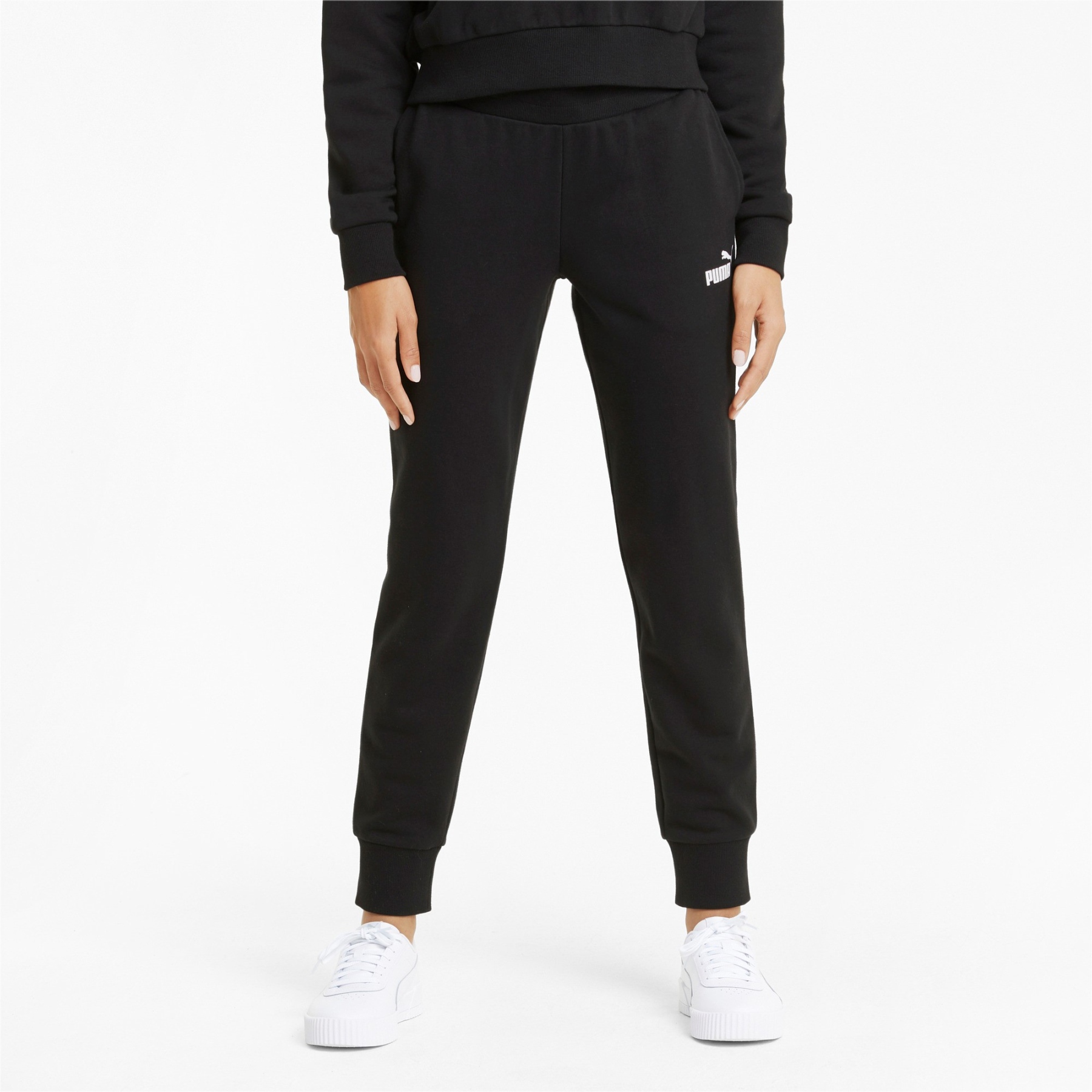 Women's PUMA Essential Sweat Pants in Black size XL