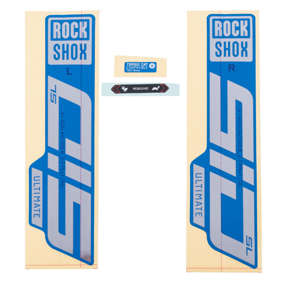 Produktbild von RockShox Decal Kit für 27.5/29&quot; SID SL Ultimate - silber für blue (2021)