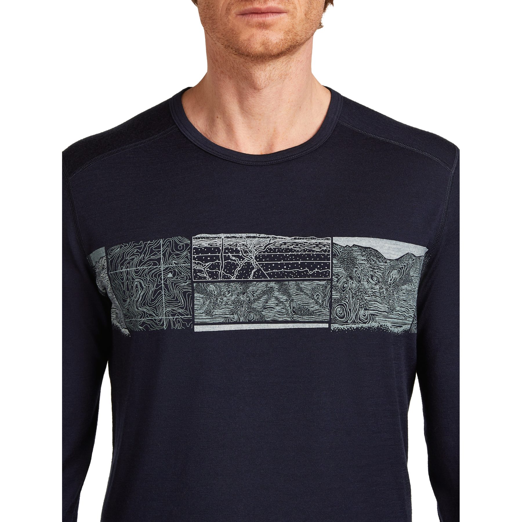 Icebreaker Merino 200 Oasis Long Sleeve Crewe Elevation Line