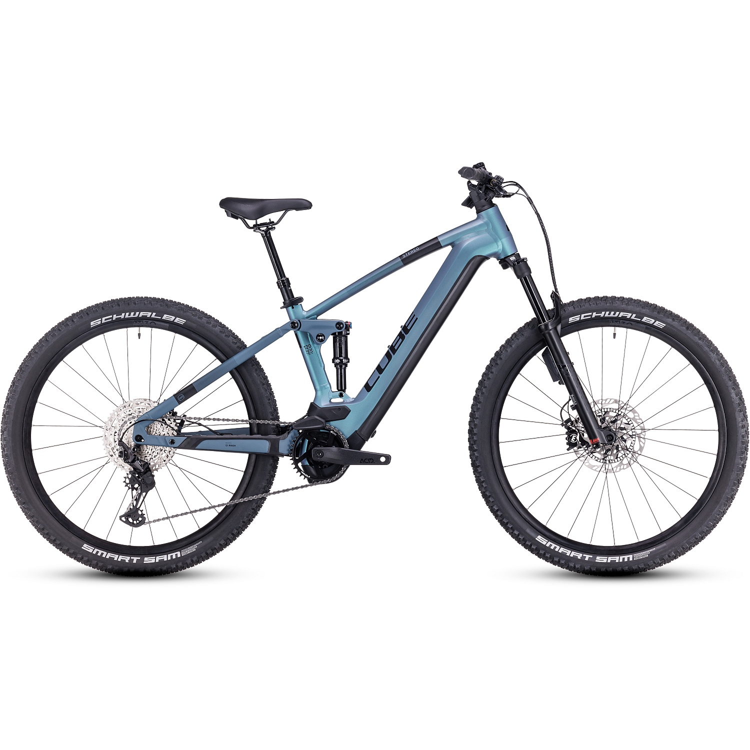 Picture of CUBE STEREO HYBRID 120 ABS 750 - Electric Mountainbike - 2024 - 29&quot; - smaragdgrey / blue