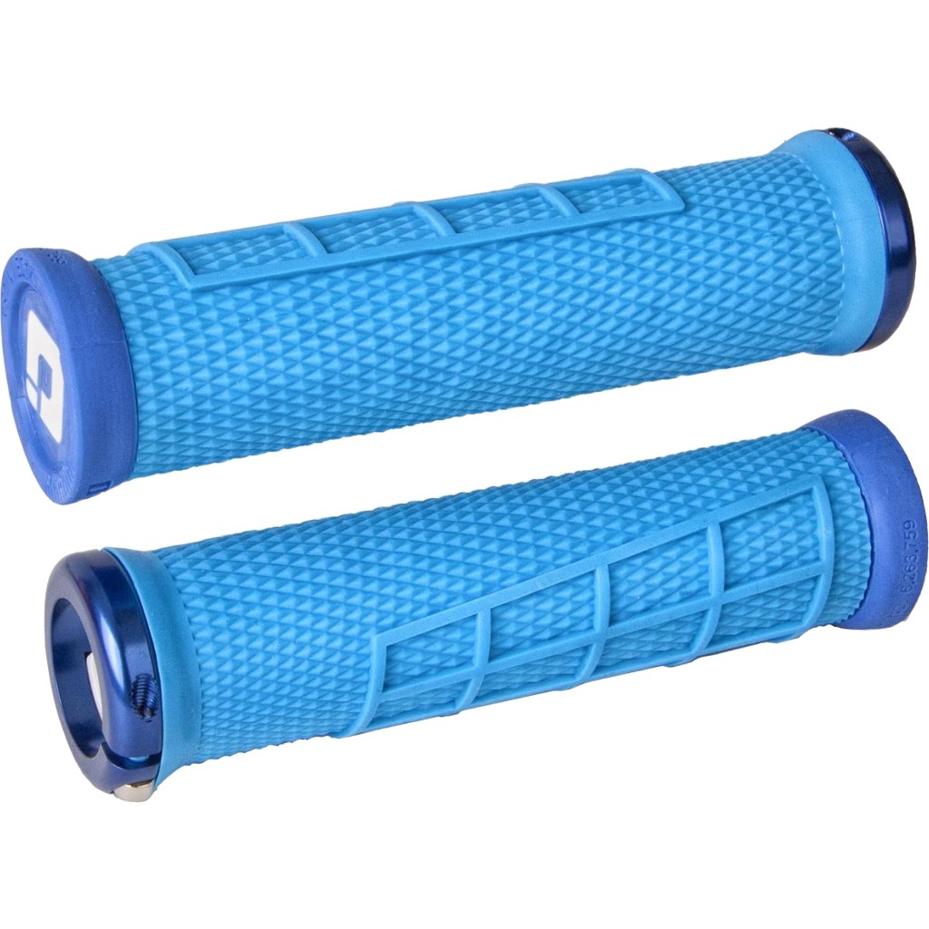 Picture of ODI Elite Flow Lock-On Grips - bright blue/blue