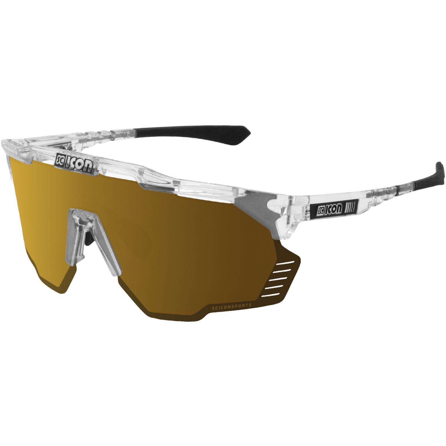 Produktbild von Scicon Aeroshade Kunken Brille - Crystal Gloss / Multimirror Bronze