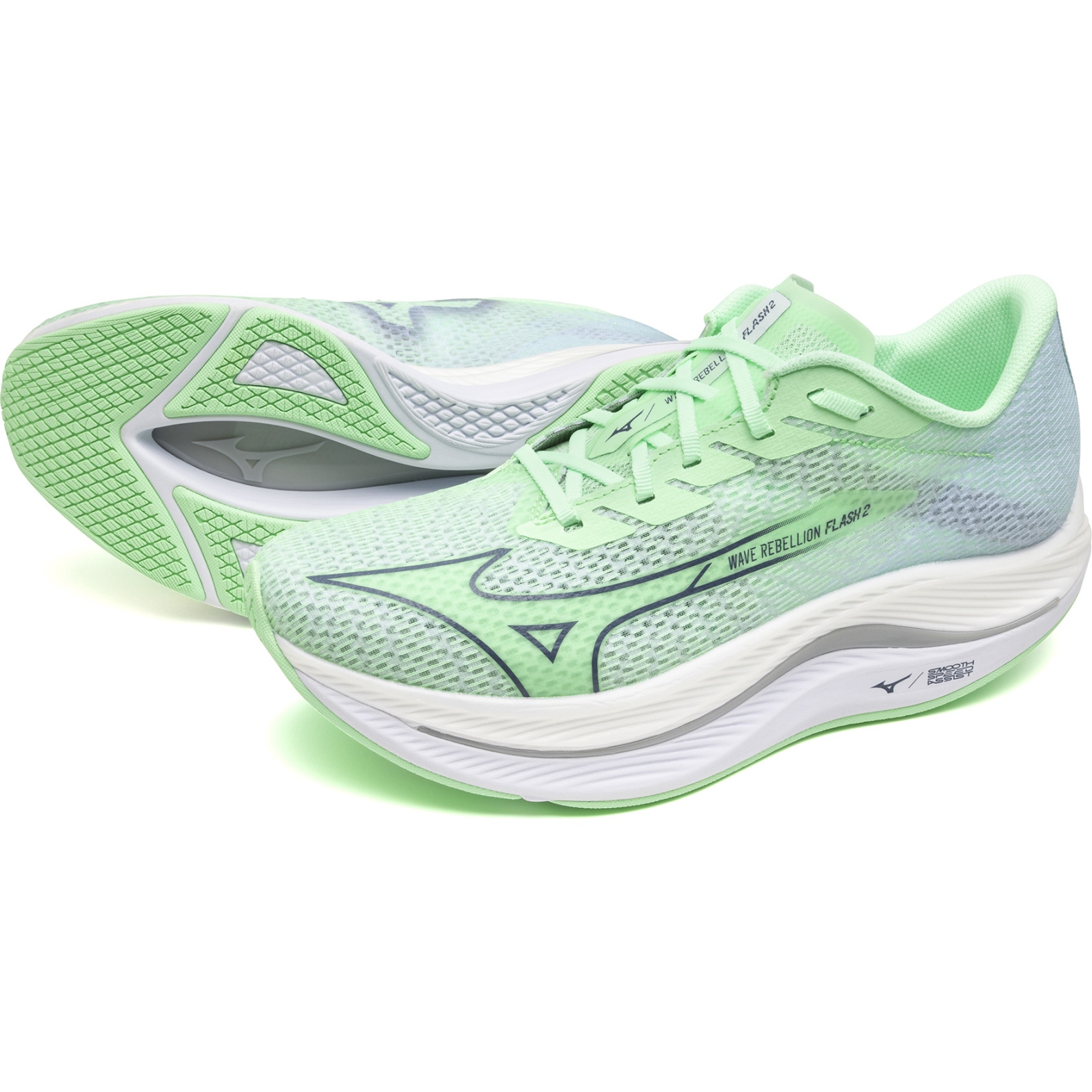Mizuno Wave Rebellion Flash2ミントグリーン Mizuno Wave Rebellion Flash 2 Men's Neo Mint/Vintage Indigo