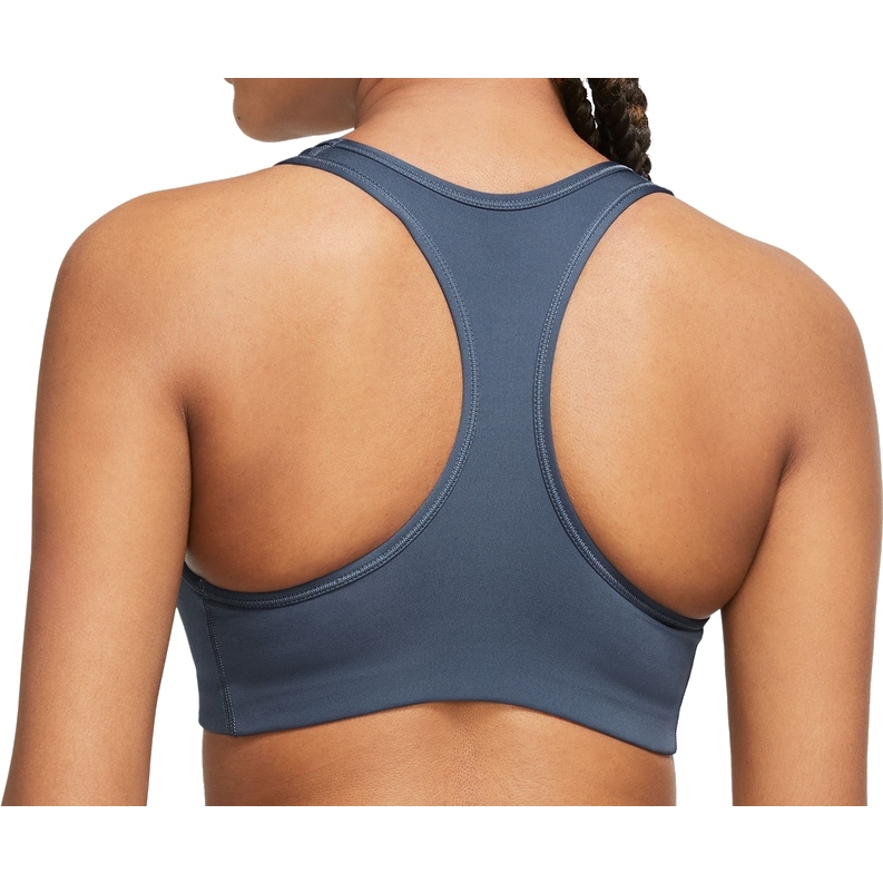 Nike Women's Dri-FIT Swoosh Medium-Support Non-Padded  Sports Bra - Grey