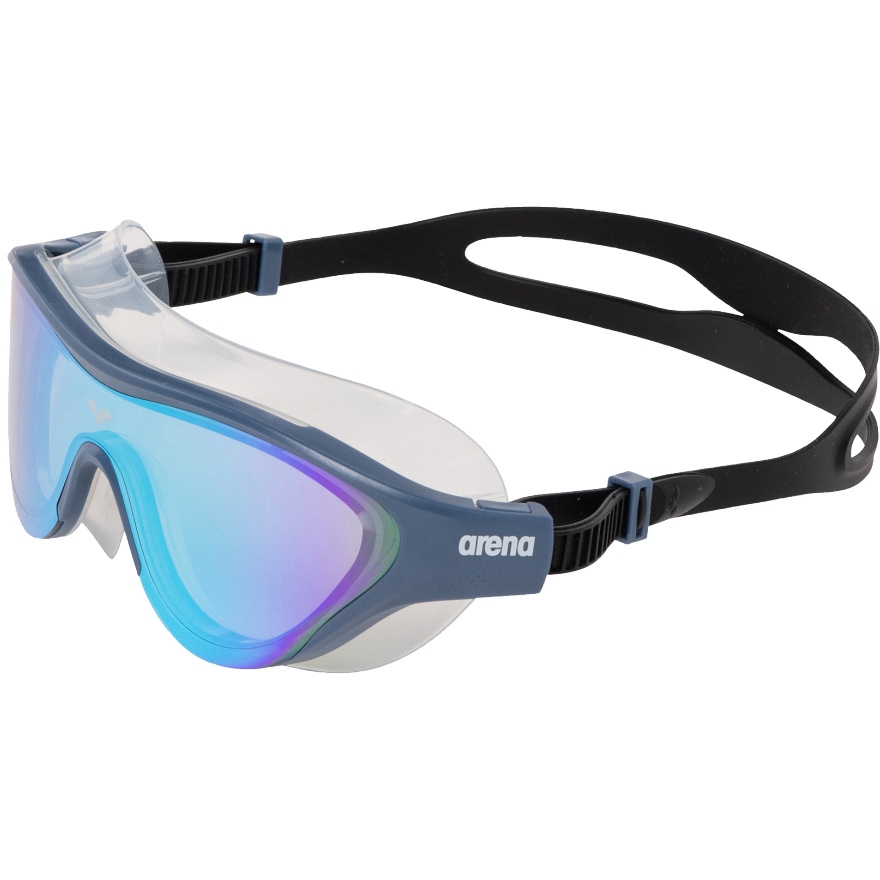 Image of arena The One Mask Mirror Swimming Goggles - Blue - Grey Blue/Black