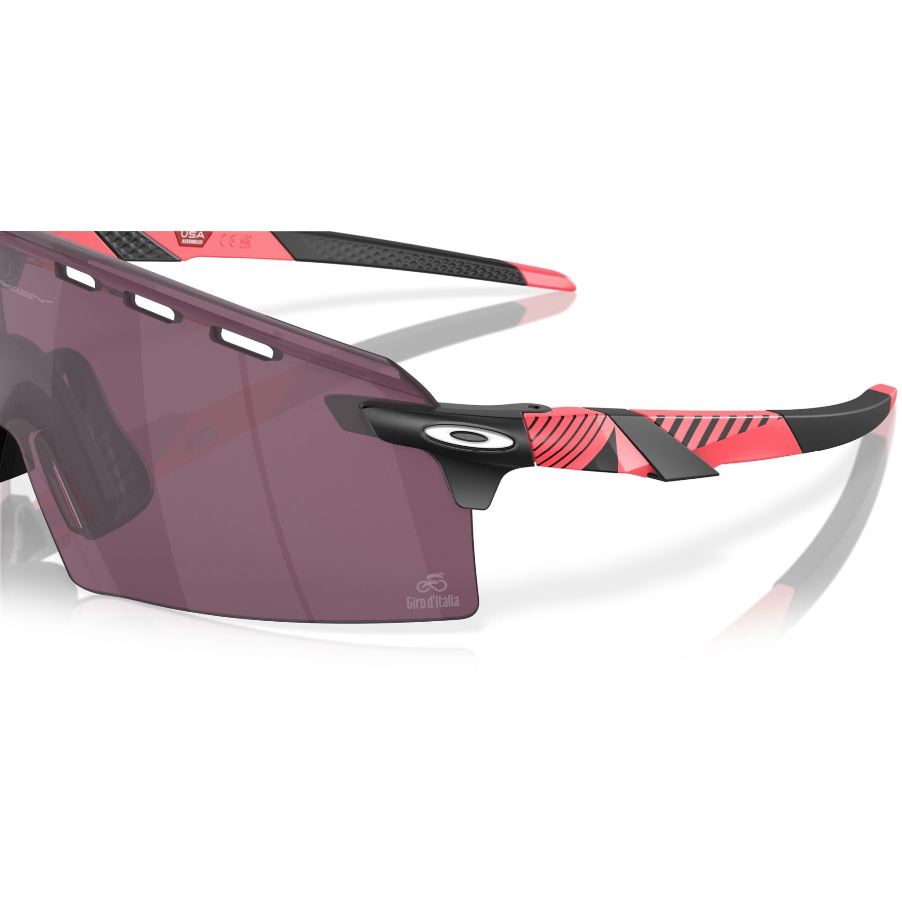 Oakley Encoder Strike Glasses - Giro Pink Stripes/Prizm Road Black 