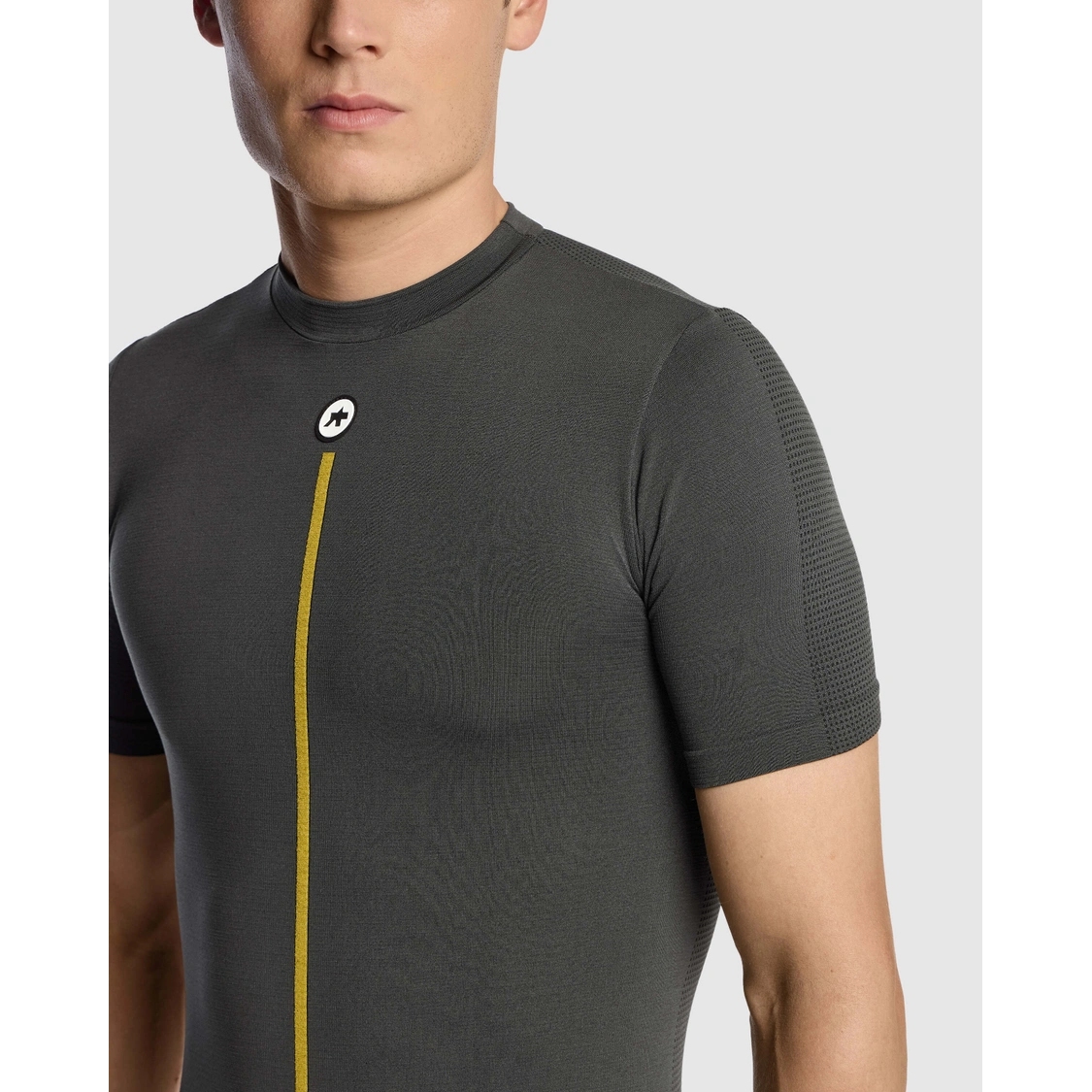Assos P1 Spring Fall Short Sleeve Skin Layer Men - anthracite grey