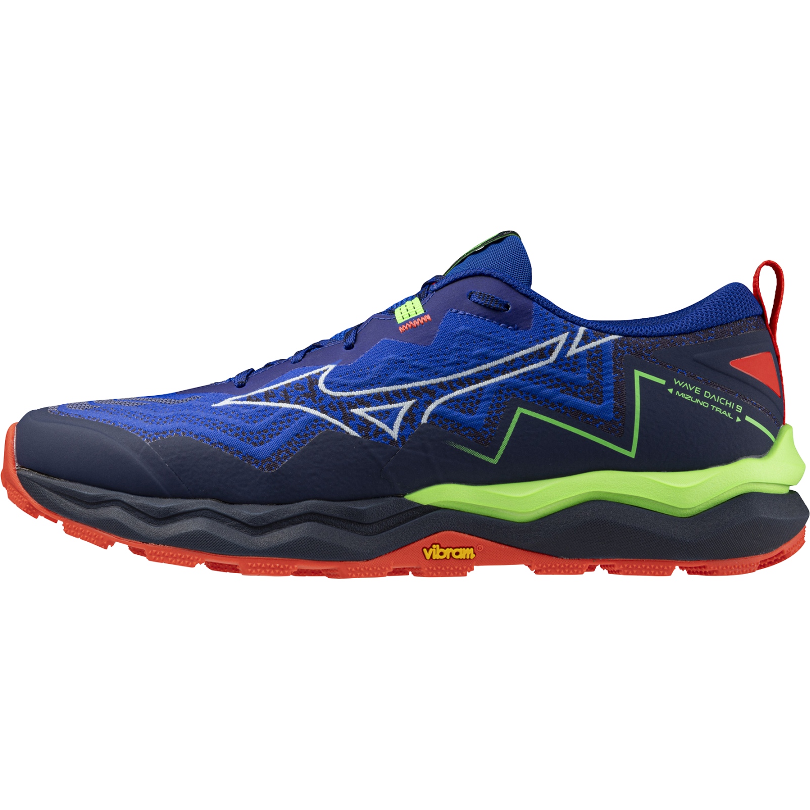 Picture of Mizuno Wave Daichi 9 Trail Running Shoes Men - Reflex Blue Citadel/White/Green Gecko