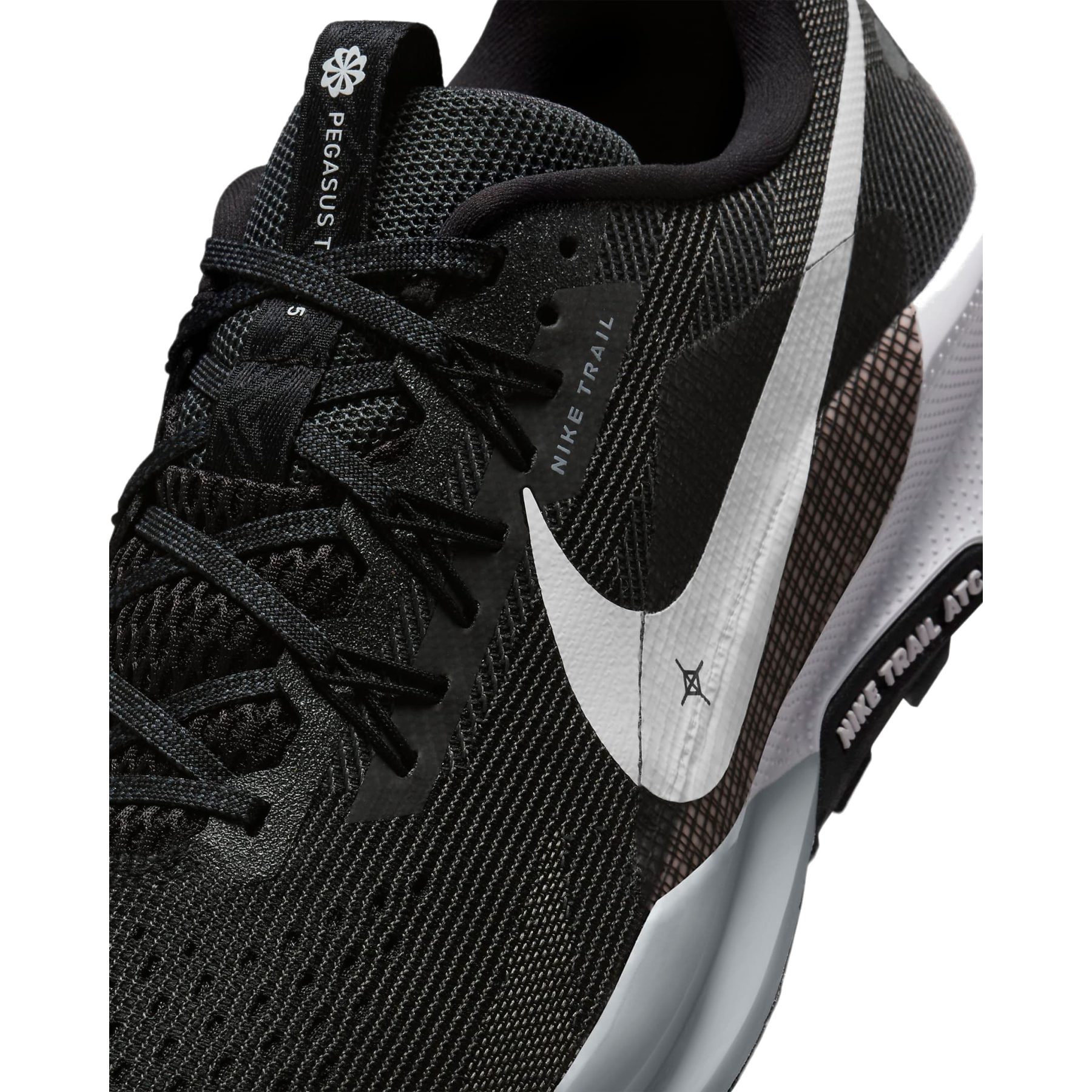 Nike Pegasus Trail 5 Trailrunning Schoenen Heren black white anthracite wolf grey DV3864 001