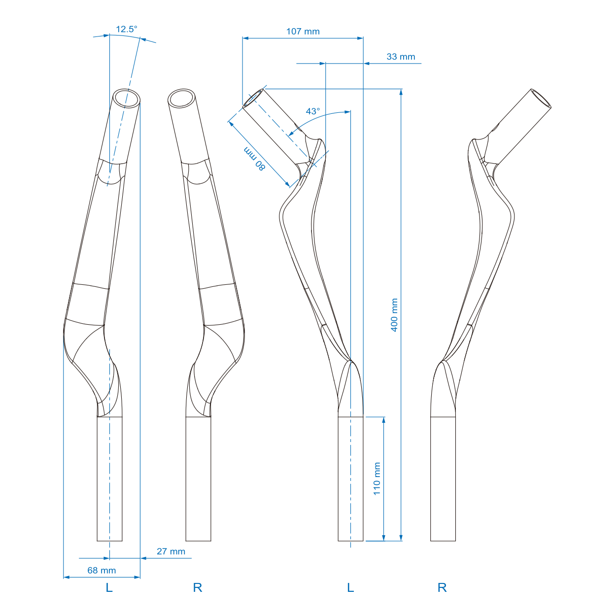 Profile Design Extensions - 43 ASC | Carbon - 400mm | BIKE24 Profile Design Extensions - 43 ASC | Carbon - 400mm | BIKE24