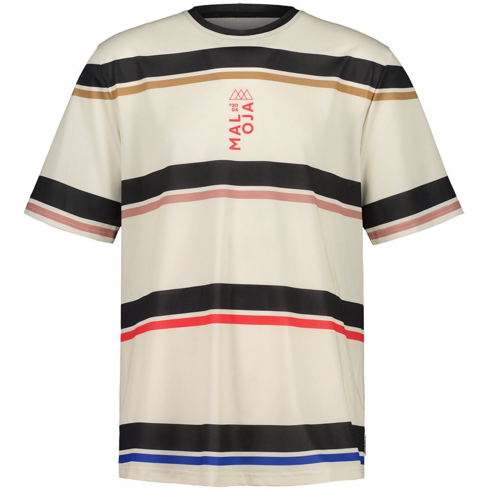 Bild von Maloja StewardM. Dirt Kurzarm Shirt Herren - glacier milk stripe 8597