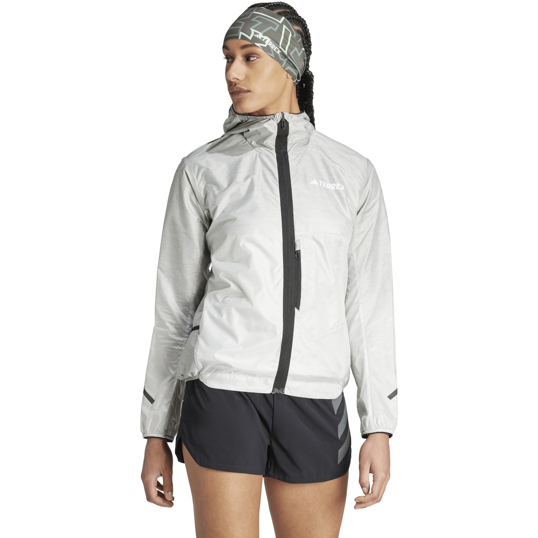 adidas TERREX Xperior Light Windweave Jacke Damen - silver green IN2911