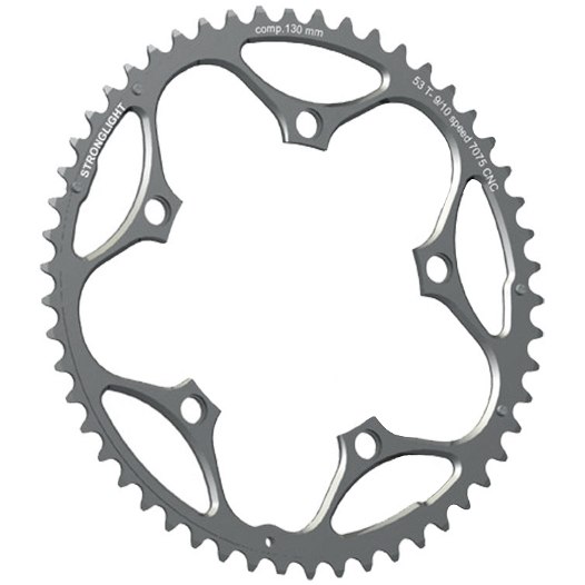 Productfoto van Stronglight Road Chainring - 5-Arm - 130mm - for Shimano 9/10-Speed - silver