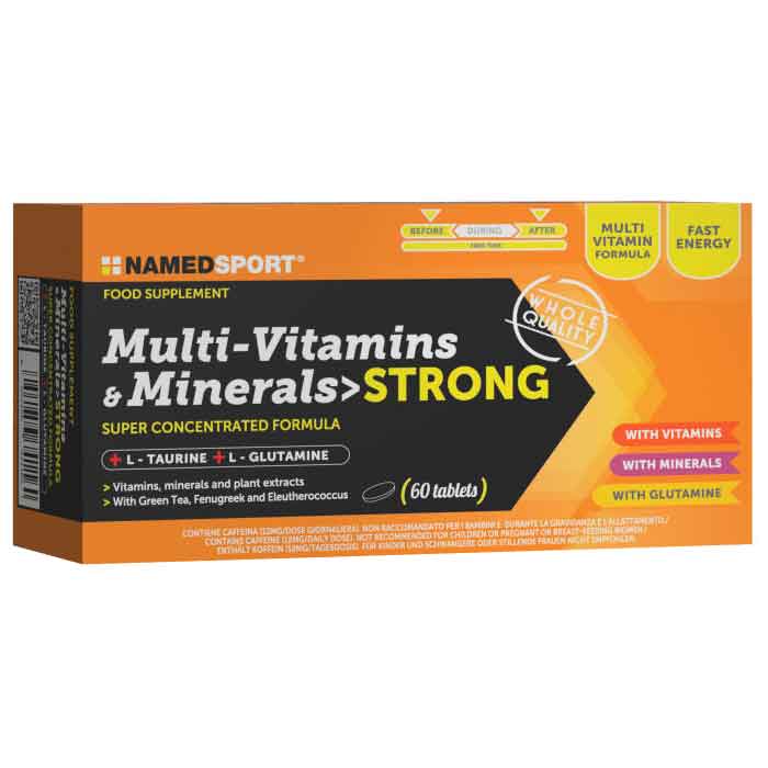 Image de NAMEDSPORT Multivitamins & Minerals Strong - Complément Alimentaire - 60 comprimés