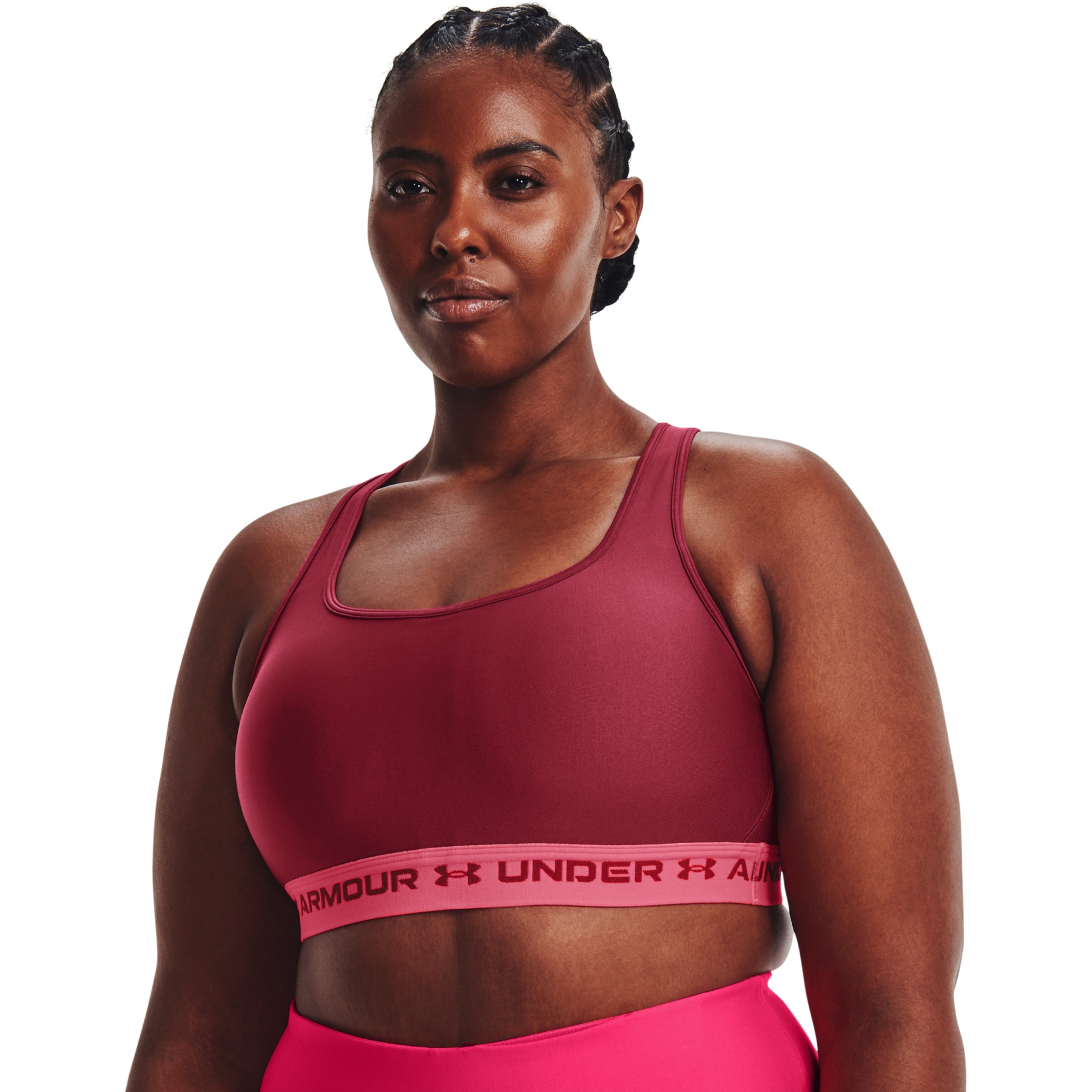 Under Armour Armour® Mid Crossback Sports Bra Women - Black Rose/Penta  Pink/Black Rose