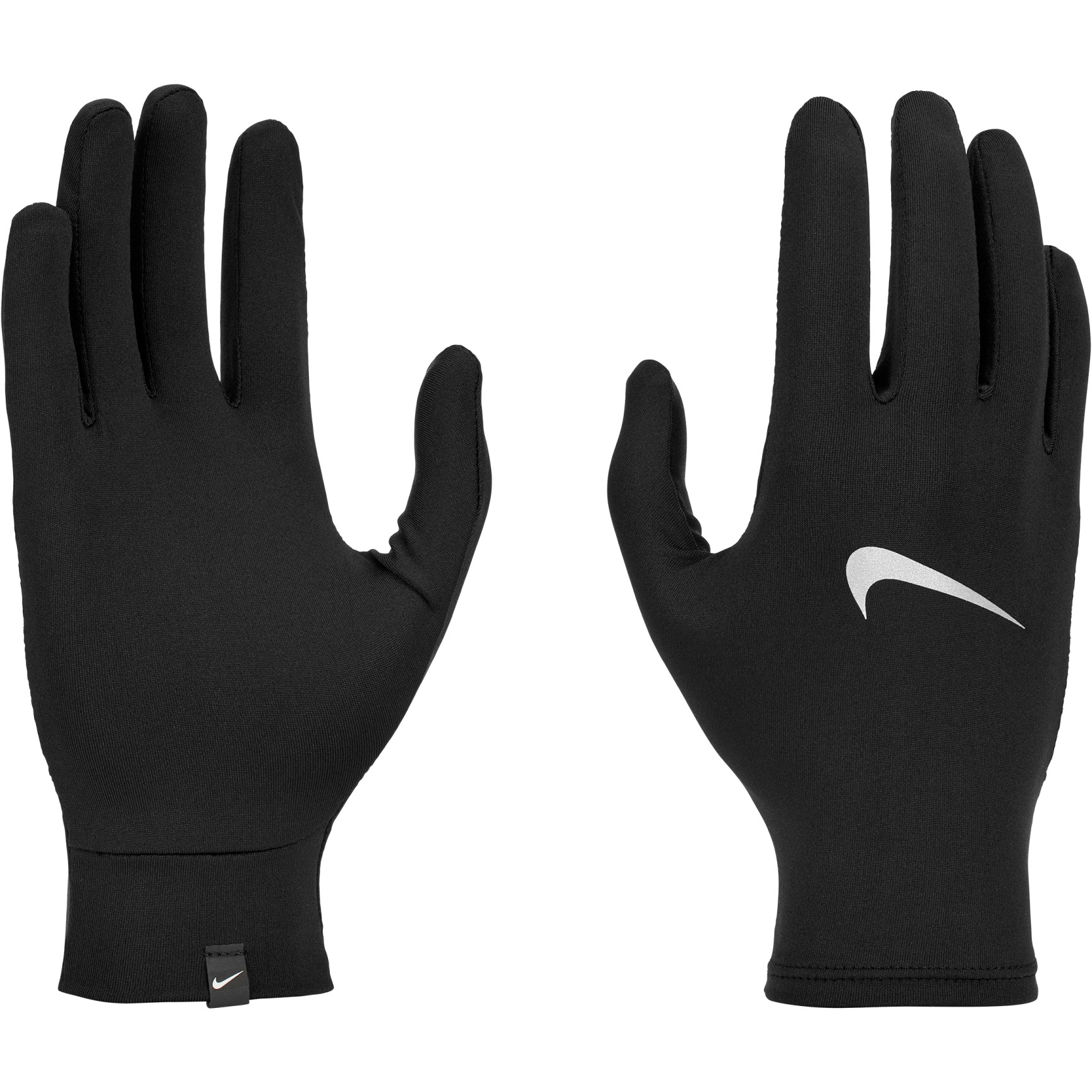 Nike Guantes Running Mujer Pacer Liner negro plata 042