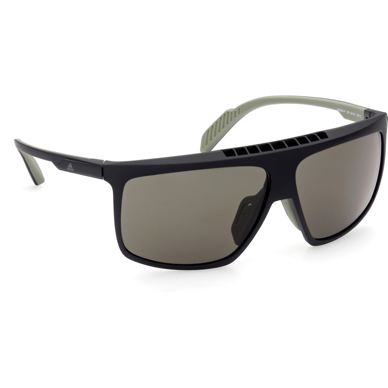 Picture of adidas Sp0032-H Injected Sport Sunglasses - Matte Black / KOLOR UP Green