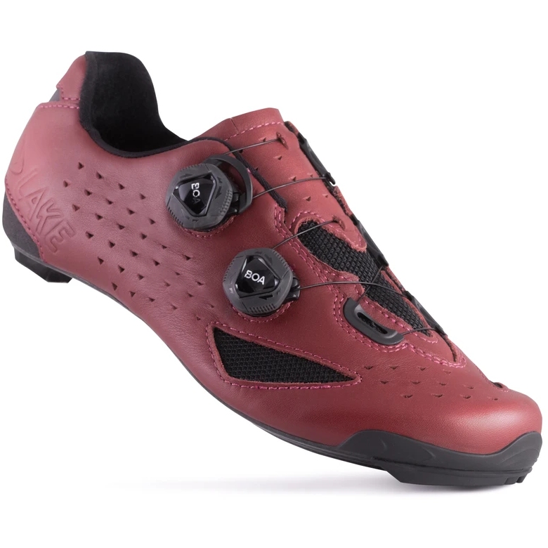 Picture of Lake CX238-X Wide Road Shoes - burgundy/black