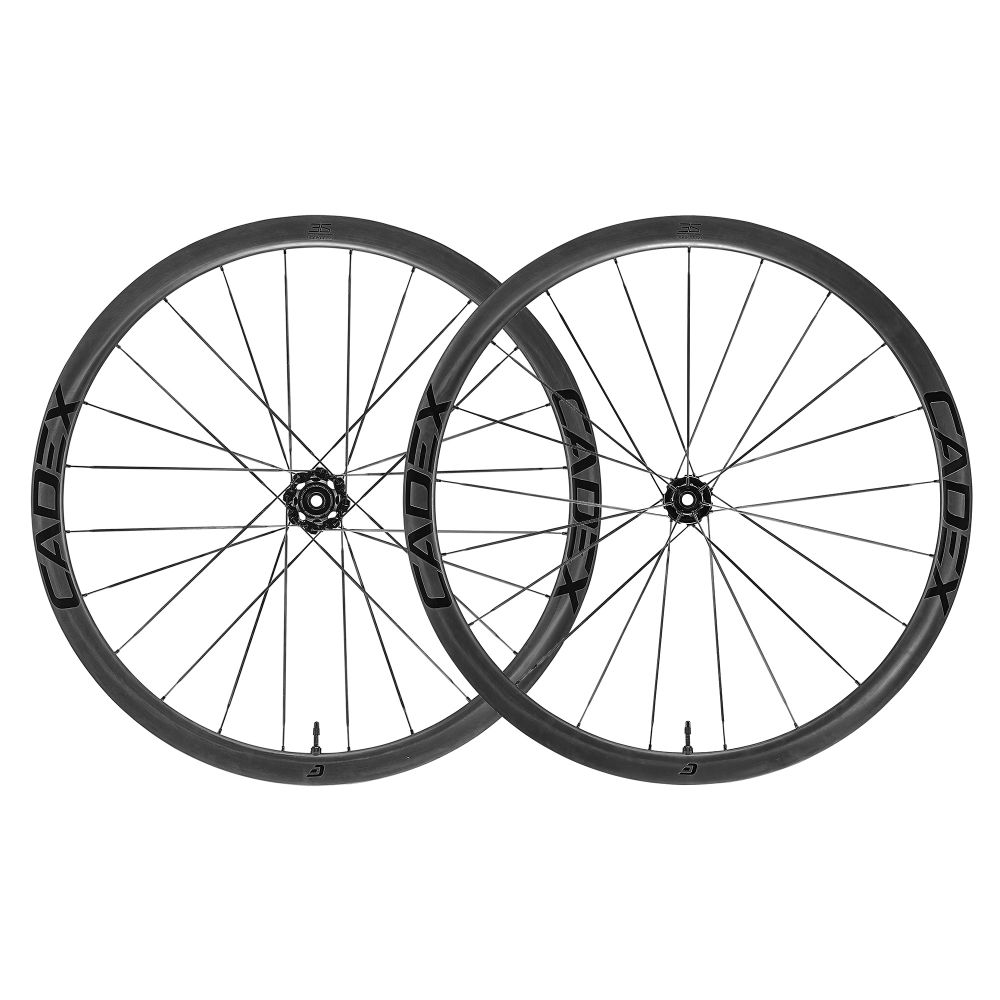 Picture of CADEX 36 Tubeless Disc Carbon Wheelset - Centerlock - FW: 12x100mm | RW: 12x142mm - Shimano HG