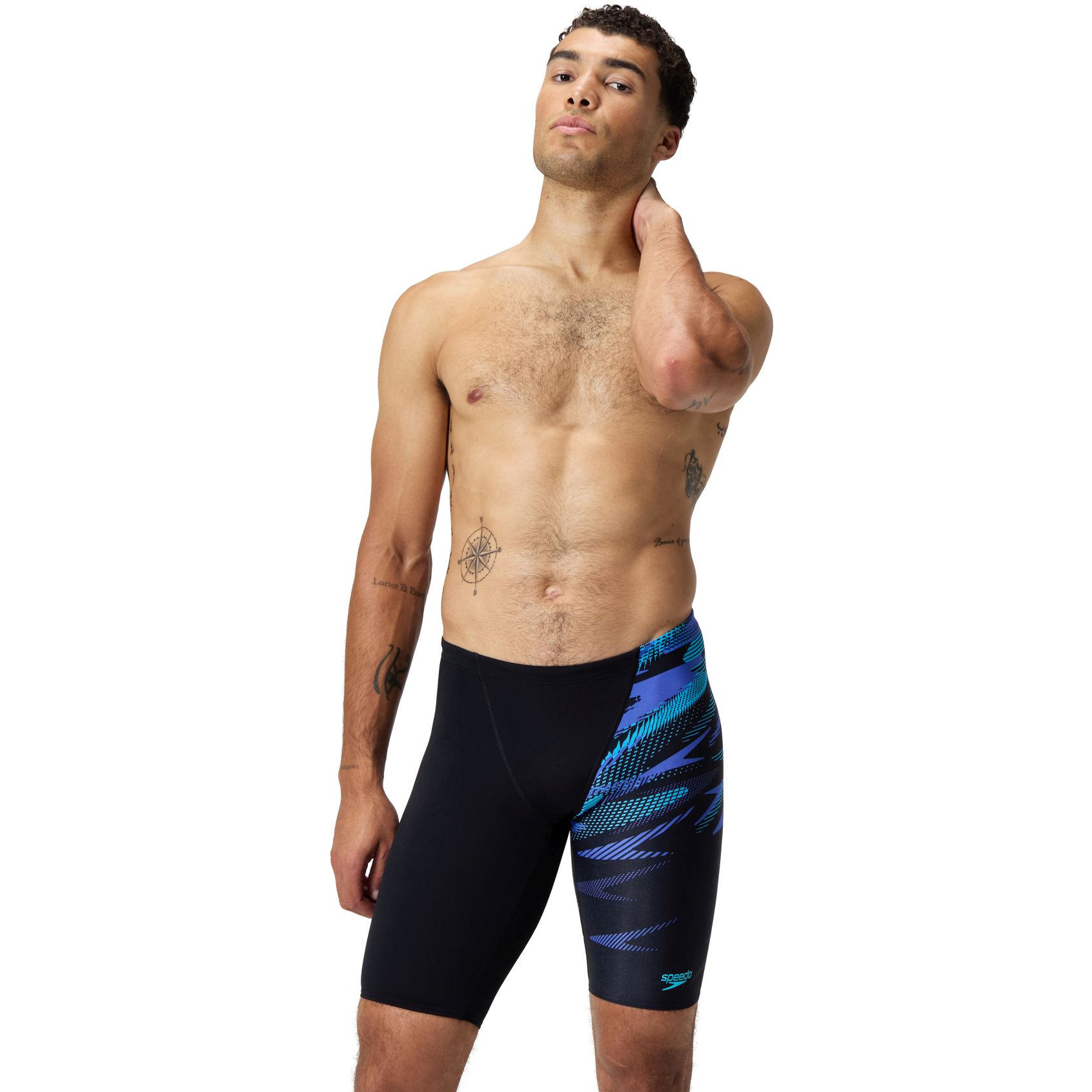 Picture of Speedo Hyperboom V-Cut Jammer Men - black/cobalt pop